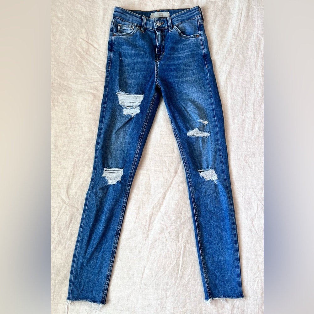❁∙Topshop Raw Hem Denim Skinny Jeans∙❁